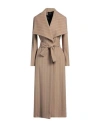 Cristinaeffe Woman Coat Beige Size 12 Polyester, Wool