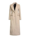 Cristinaeffe Woman Coat Beige Size 8 Polyester, Viscose