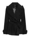 Cristinaeffe Woman Coat Black Size 10 Polyester, Viscose