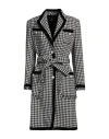 Cristinaeffe Woman Coat Black Size 12 Polyester, Wool In Black