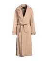 Cristinaeffe Woman Coat Camel Size 10 Polyester, Wool