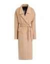 Cristinaeffe Woman Coat Camel Size 12 Polyester, Viscose In Beige