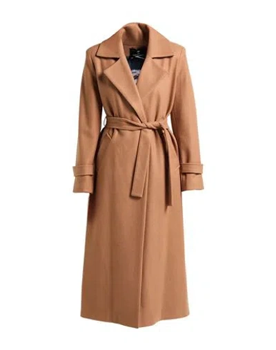 Cristinaeffe Woman Coat Camel Size 6 Polyester In Brown