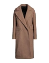 Cristinaeffe Woman Coat Camel Size 8 Polyester In Beige