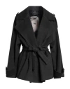 Cristinaeffe Woman Coat Charcoal Size 8 Polyester, Viscose In Grey