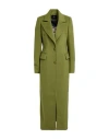 Cristinaeffe Woman Coat Green Size 12 Polyester, Viscose
