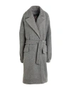 Cristinaeffe Woman Coat Grey Size 10 Polyester