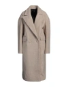 Cristinaeffe Woman Coat Light Brown Size 2 Polyester In Beige