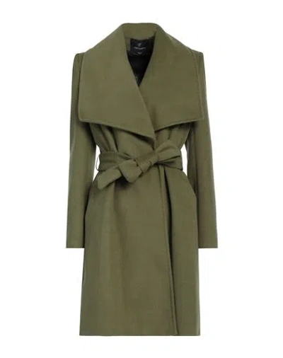 Cristinaeffe Woman Coat Military Green Size 8 Polyester, Viscose