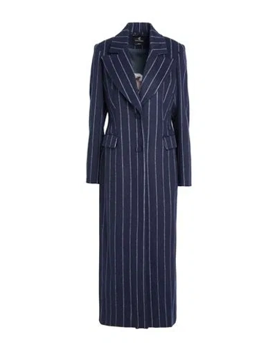 Cristinaeffe Woman Coat Navy Size 10 Polyester, Wool