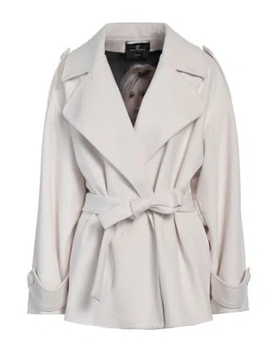 Cristinaeffe Woman Coat Off White Size 10 Polyester, Viscose