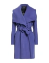 Cristinaeffe Woman Coat Purple Size 12 Polyester, Viscose