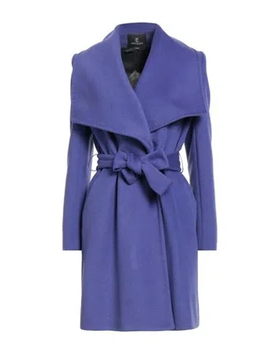 Cristinaeffe Woman Coat Purple Size 12 Polyester, Viscose