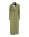 Cristinaeffe Woman Coat Sage Green Size 12 Polyester, Viscose