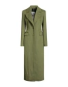 Cristinaeffe Woman Coat Sage Green Size 6 Polyester, Viscose