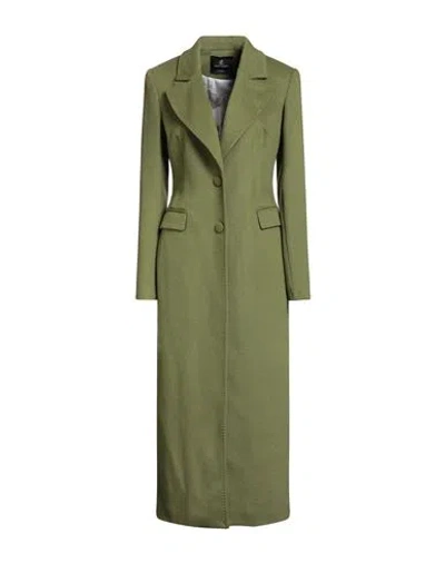 Cristinaeffe Woman Coat Sage Green Size 6 Polyester, Viscose