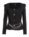 Cristinaeffe Woman Jacket Black Size L Viscose, Polyamide, Elastane