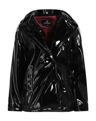 Cristinaeffe Woman Jacket Black Size M Polyurethane, Polyester, Elastane