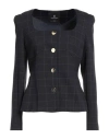 Cristinaeffe Woman Jacket Midnight Blue Size S Viscose, Polyamide, Elastane In Black