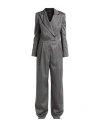 Cristinaeffe Woman Jumpsuit Charcoal Size L Polyester, Viscose, Elastane In Grey