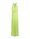Cristinaeffe Woman Maxi Dress Acid Green Size L Polyester In Green