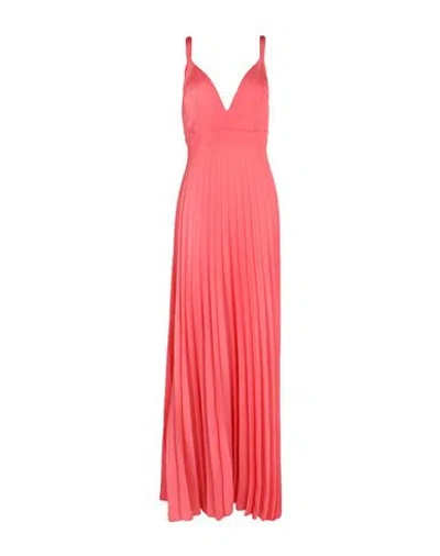 Cristinaeffe Woman Maxi Dress Coral Size M Polyester In Red