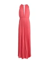 Cristinaeffe Woman Maxi Dress Coral Size M Polyester In Red