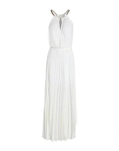 Cristinaeffe Woman Maxi Dress Off White Size M Polyester In Off White