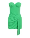 Cristinaeffe Woman Mini Dress Green Size L Polyester, Elastane