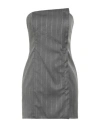 Cristinaeffe Woman Mini Dress Grey Size L Polyester, Viscose, Elastane In Gray