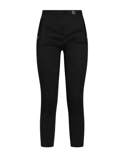Cristinaeffe Woman Pants Black Size 4 Linen, Viscose, Elastane