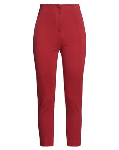 Cristinaeffe Woman Pants Brick Size 4 Viscose, Polyamide, Elastane In Red