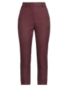 Cristinaeffe Woman Pants Burgundy Size 4 Polyester, Viscose, Elastane