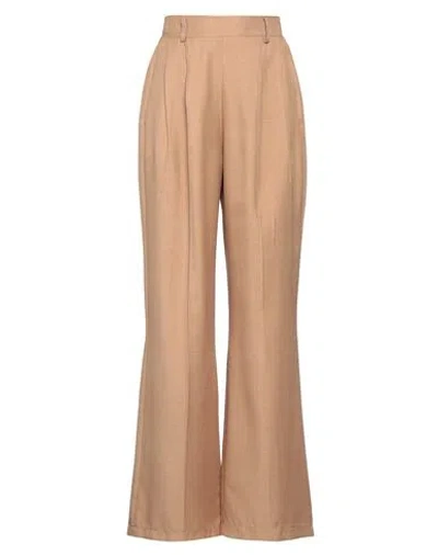 Cristinaeffe Woman Pants Camel Size 2 Polyester In Beige