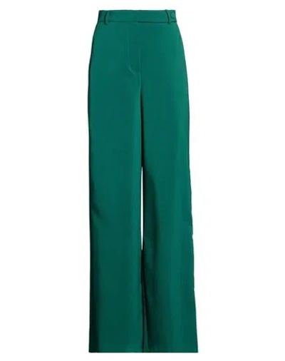 Cristinaeffe Woman Pants Emerald Green Size 2 Polyester, Elastane