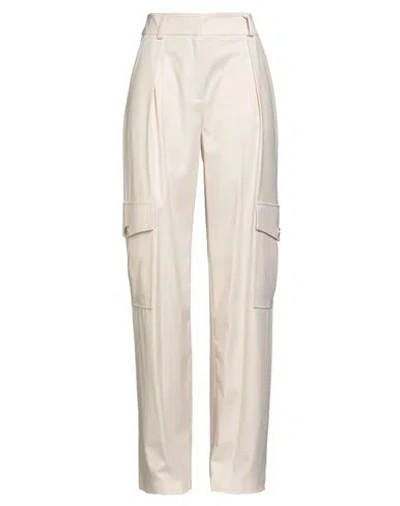 Cristinaeffe Woman Pants Ivory Size 4 Polyester, Viscose, Elastane In White
