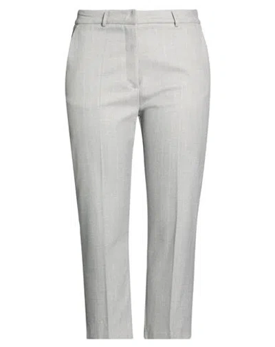 Cristinaeffe Woman Pants Light Grey Size 12 Polyester, Viscose, Elastane In Gray
