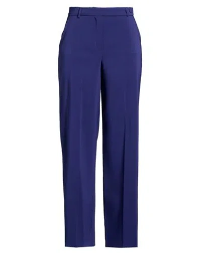 Cristinaeffe Woman Pants Purple Size 10 Polyester, Elastane In Blue
