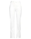 Cristinaeffe Woman Pants White Size 10 Polyester, Elastane