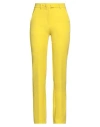 Cristinaeffe Woman Pants Yellow Size 10 Polyester, Elastane