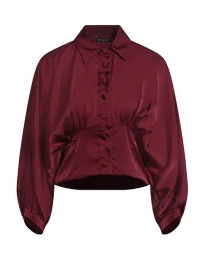 Cristinaeffe Woman Shirt Burgundy Size Xs Polyester In Red