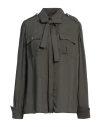Cristinaeffe Woman Shirt Military Green Size L Polyester