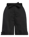 Cristinaeffe Woman Shorts & Bermuda Shorts Black Size 8 Cotton, Elastane