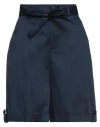 Cristinaeffe Woman Shorts & Bermuda Shorts Navy Blue Size 8 Cotton, Elastane