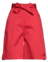 Cristinaeffe Woman Shorts & Bermuda Shorts Red Size 4 Cotton, Elastane