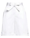 Cristinaeffe Woman Shorts & Bermuda Shorts White Size 6 Cotton, Elastane