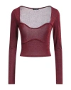 CRISTINAEFFE CRISTINAEFFE WOMAN SWEATER GARNET SIZE S VISCOSE, POLYESTER, ELASTANE