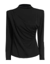 Cristinaeffe Woman T-shirt Black Size M Polyester, Elastane In Black