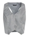 Cristinaeffe Woman Tailored Vest Grey Size L Polyester, Viscose, Elastane In Grey