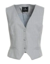 Cristinaeffe Woman Tailored Vest Light Grey Size 10 Polyester, Viscose, Elastane In Gray